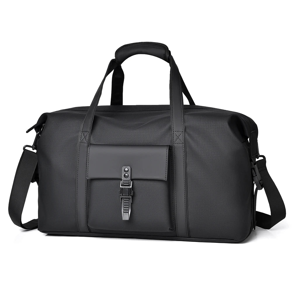 sac de voyage avec rangement sur fond Blanc 3/4