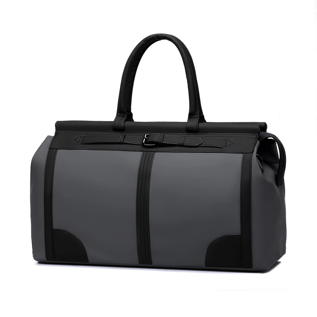 sac de voyage hydrophobe gris sur fond blanc