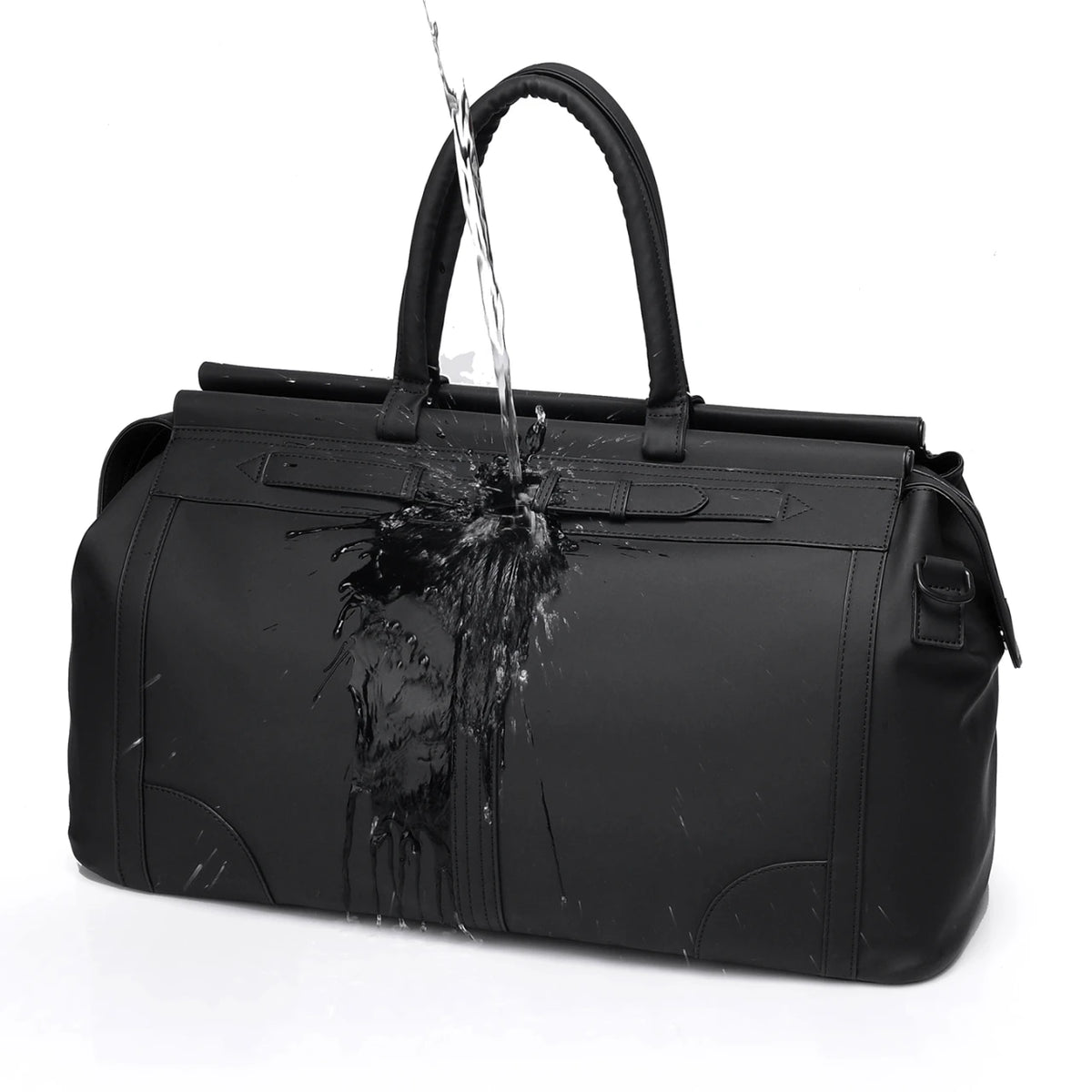 sac de voyage hydrophobe noir éclaboussé
