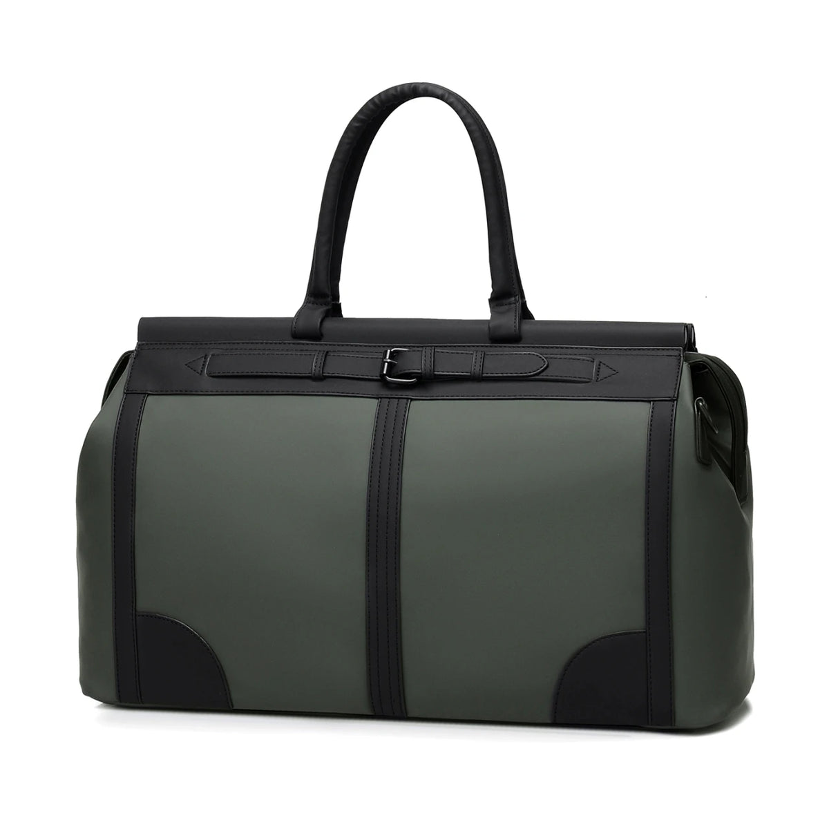 sac de voyage hydrophobe vert sur fond blanc