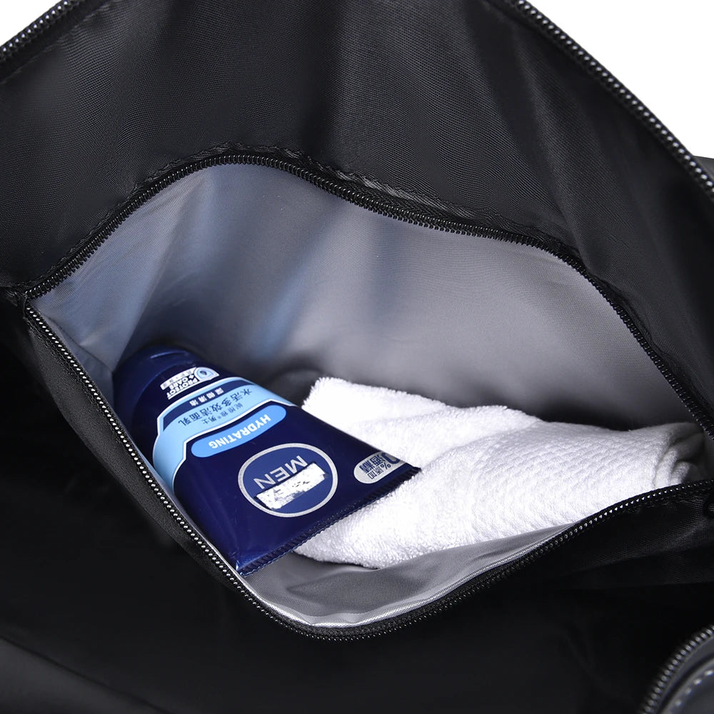 sac de voyage élégant noir poche intérieur 